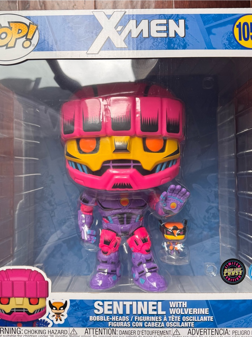 Funko X-Men Sentinel with Wolverine - Bright Pink, Purple & Yellow
